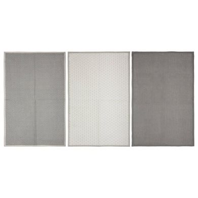 Atmosphera, ręczniki kuchenne z printem, 45-70 cm, 3 szt., szare