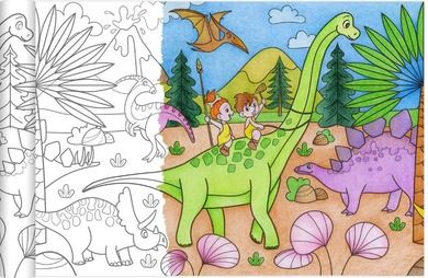 Avenue Mandarine, Graffy Roll, Dinozaury, kolorowanka w rolce, 5mx35 cm