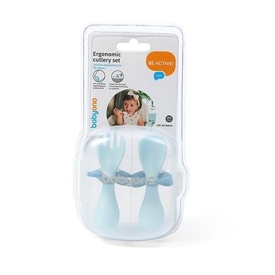 BabyOno, sztućce ergonomiczne dla dzieci, niebieskie
