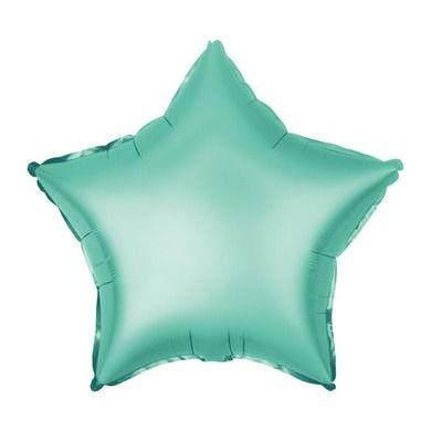 Balon foliowy, gwiazdka, zielona, matowa, 45 cm