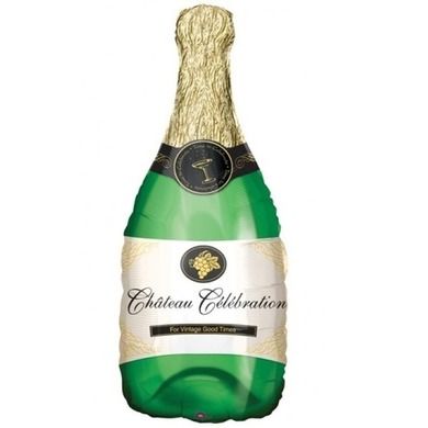 Balon foliowy, szampan, zielony, 104-49 cm