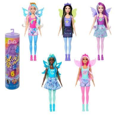 Barbie, Color Reveal, Galaktyczna Tęcza, lalka niespodzianka z akcesoriami, 1 szt.