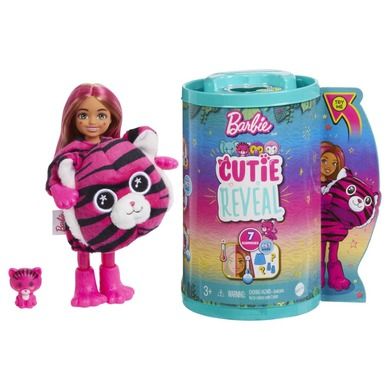 Barbie, Cutie Reveal, Chelsea Tygrys, lalka z serii Dżungla