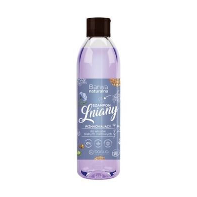 Barwa, Naturalna, lniany wzmacniający szampon do włosów słabych i ła mliwych, 300 ml