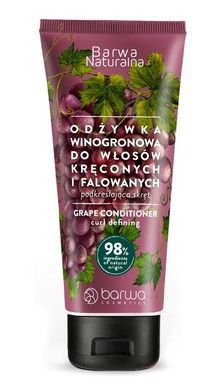 Barwa, Naturalna, winogrono, odżywka podkreślająca skręt do włosów kręconych i falowanych, 200 ml