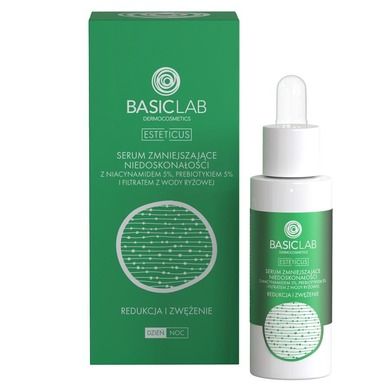 BasicLab, Esteticus, serum zmniejszające niedoskonałości z niacynamidem 5%, 30 ml
