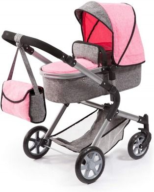Bayer Design, City Neo, wózek dla lalek, szary + jasny róż