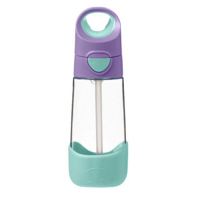 B.Box, butelka tritanowa ze słomką, Lilac Pop, 450 ml