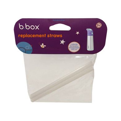 B.box, zestaw słomek do bidonu termicznego 500 ml, 2 szt.