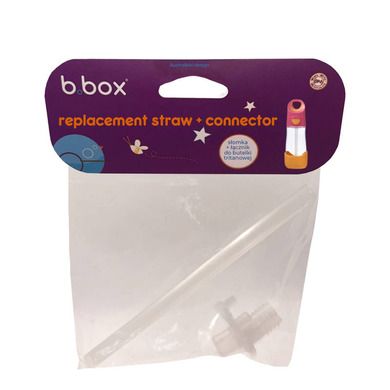 B.box, zestaw: słomka z łącznikiem do butelki tritanowej, 450 ml