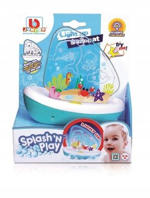 BBurago Junior, Splash&Play, łódka z podświetleniem, zabawka do kąpieli