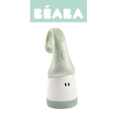 Beaba, przenośna lampka nocna LED z latarką Pixie, sage green
