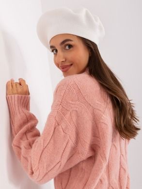 Beret damski, ecru, Italy Moda