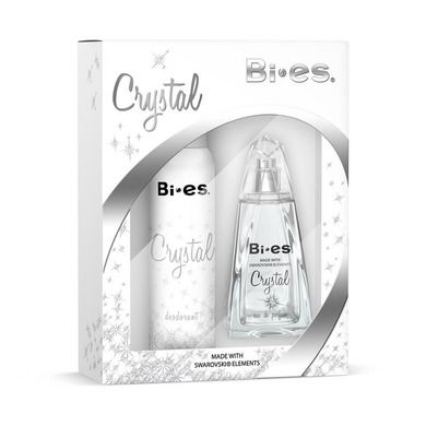 Bi-es, Crystal, zestaw woda perfumowana, 100 ml + dezodorant, 150 ml