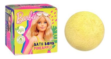 Bi-es, Kids, Barbie, musująca kula do kąpieli, ananas, 165g
