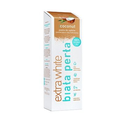 Biała Perła, Coconut, wybielająca pasta do zębów, 75 ml