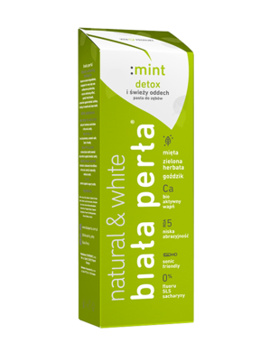 Biała Perła, Natural&White, Mint Detox, naturalna pasta do zębów, wybielająca, 75 ml
