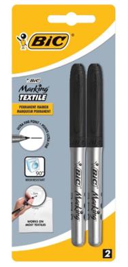 Bic, Marking Textile, marker do tekstyliów, 0,9 mm, czarny