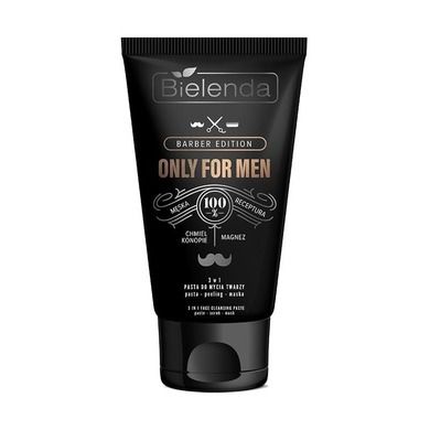 Bielenda, Only For Men Barber Edition, pasta do mycia twarzy, 3w1, 150 g
