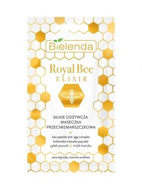 Bielenda, Royal, Bee Elixir, silnie odżywcza maseczka przeciwzmarszczkowa, 8g