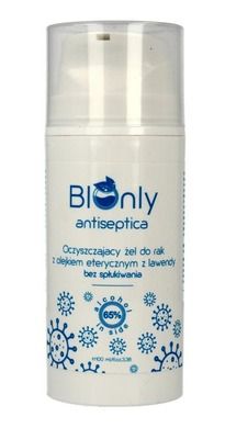 BIOnly, Antiseptica, oczyszczający żel do rąk z olejkiem eterycznym z lawendy, 100 ml