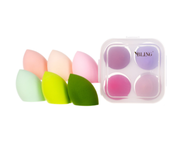 Bling, Beauty Blender Box, zestaw gąbek do makijażu z etui, 4 szt.
