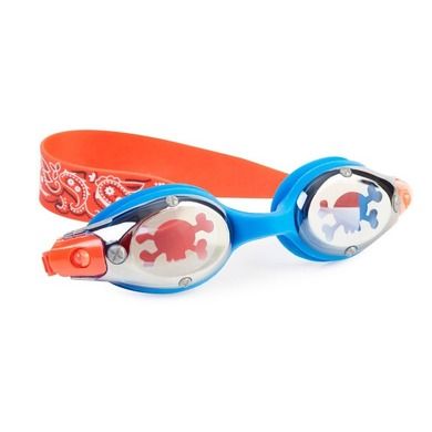 Bling2o, okulary do pływania, pirat, niebiesko-pomarańczowe