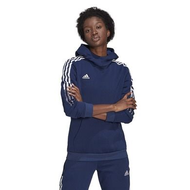 Bluza damska z kapturem, granatowa, Adidas Tiro 21 Sweat Hoody