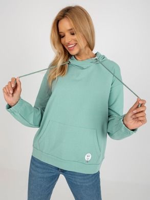 Bluza damska z kapturem, miętowa, Relevance