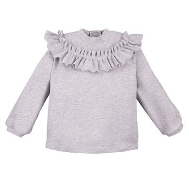 Bluza dziewczęca, szara, falbanka, Eevi