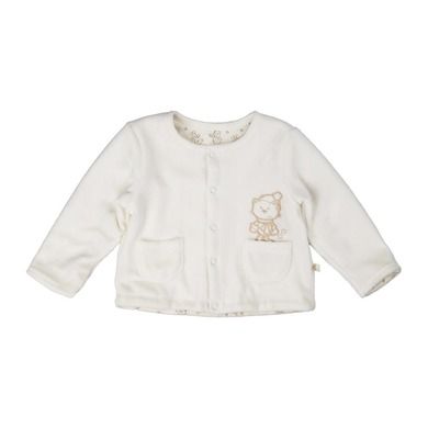 Bluza niemowlęca, rozpinana, biała, miś, Kanz