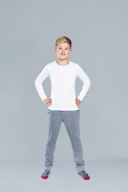 Bluzka chłopięca z długim rękawem, biała, Tomi, Italian Fashion
