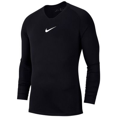 Bluzka chłopięca z długim rękawem, czarna, Nike Y Park First Layer