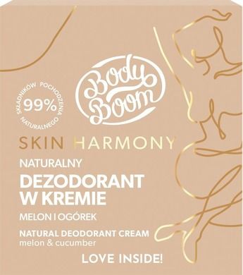 Body Boom, Skin Harmony, naturalny dezodorant w kremie, melon i ogórek