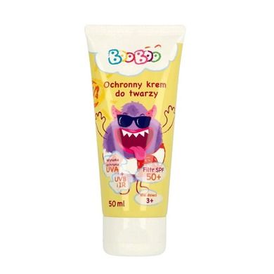 Booboo, ochronny krem do twarzy SPF50+ dla dzieci od trzeciego roku życia, 50 ml