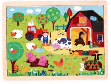 Top Bright, Farma, puzzle drewniane, 20 elementów