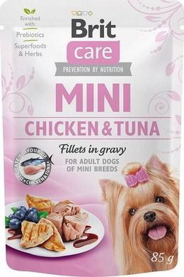 Brit, Care, Mini Pouch, mokra karma dla kota, chicken & tuna, 85g