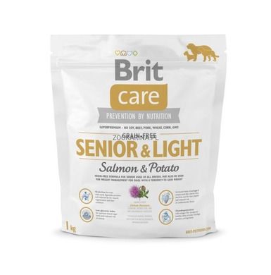 Brit Care, Senior & Light All Breed, Salmon & Potato, karma sucha dla psa, 1 kg