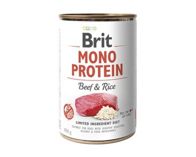 Brit, Mono Protein Beef & Rice, karma dla psa, 400g