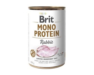 Brit, Mono Protein Rabbit, karma mokra dla psa, 400 g