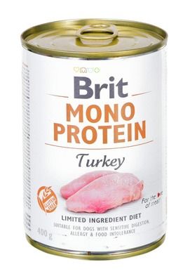 Brit, Mono Protein Turkey, karma dla psa, 400g