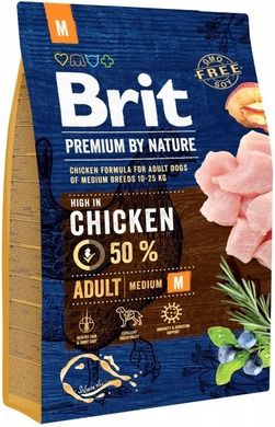 Brit, Premium By Nature, Adult Medium, karma sucha dla psa, 8 kg