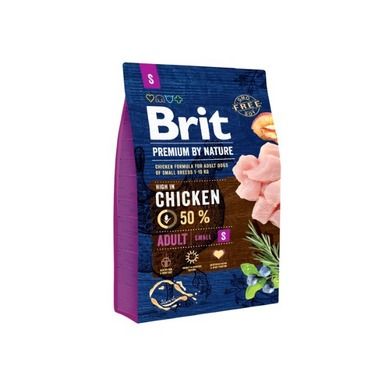 Brit, Premium by Nature, Adult Small, karma sucha dla psa, 3 kg