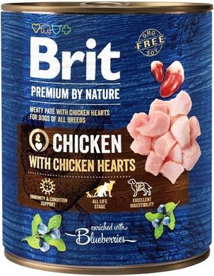 Brit, Premium by Nature, Chicken & Chicken Hearts, puszka dla psa, 800g