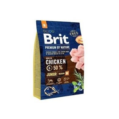 Brit, Premium by Nature, Junior Medium, karma sucha dla psa, 3 kg