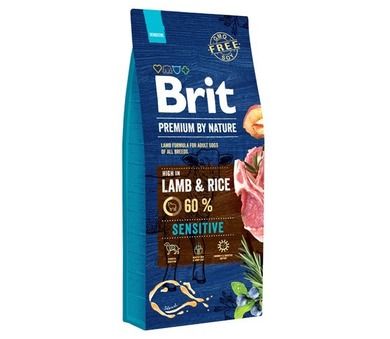 Brit, Premium by Nature, Sensitive, Lamb & Rice, karma sucha dla psa, 3 kg