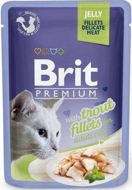 Brit Premium, Jelly Fillets, pstrąg w galaretce, saszetka dla kota, 85g