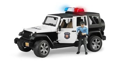 Bruder, Jeep Wrangler Unlimited Rubicon policyjny z figurką policjanta