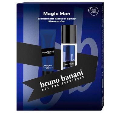 Bruno Banani, zestaw prezentowy, Magic Men, żel pod prysznic, 50 ml + deo naturalny, spray, 75 ml