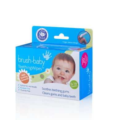 Brush-Baby, gaziki higieniczne z rumiankiem oraz z Xylitolem do czyszczenia dziąseł, 0-16m, 20 szt.